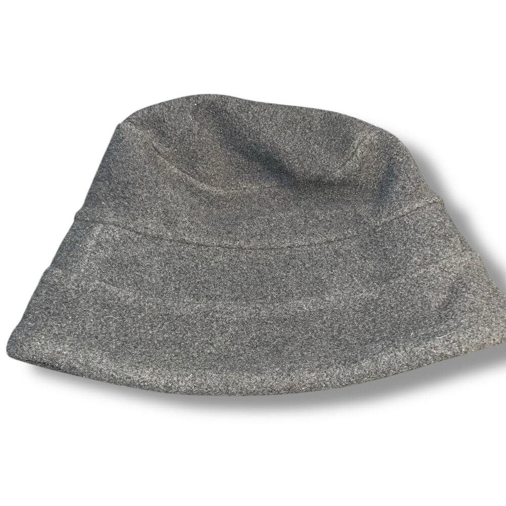 Lands End Aircore Fleece Bucket Hat Womens S/M Gray Made in USA Cloche Vintage - Picture 4 of 10